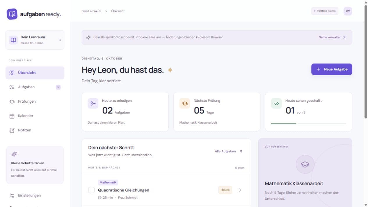 AufgabenReady — Web-App